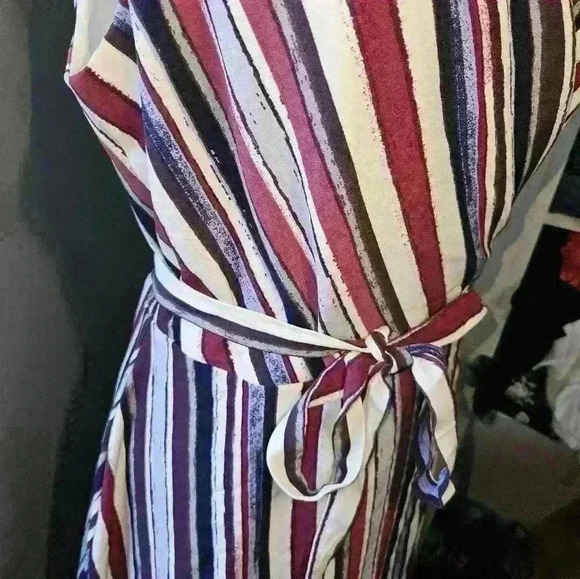 Alex Marie Womans Striped Wrap Dress Size L - Picture 5 of 12